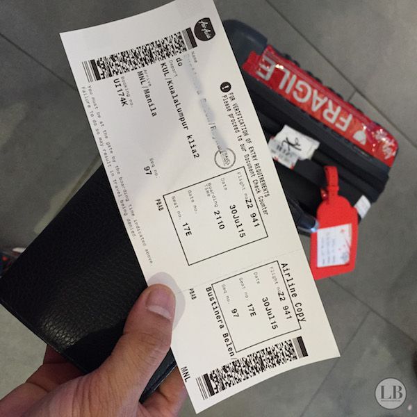 Airasia boarding pass plane ticket LifestyleBucket